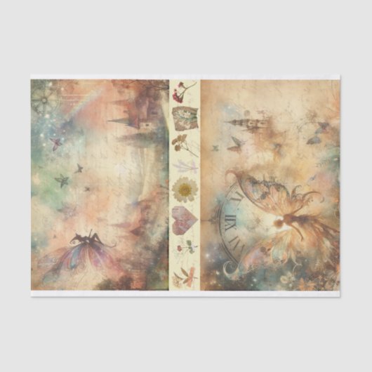 Mixed Media Artiest  Fairy Art Junk Journal Tissuepapier (Voorkant)