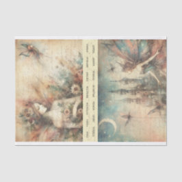 Mixed Media Artiest Fairy Art Junk Journal Tissuepapier