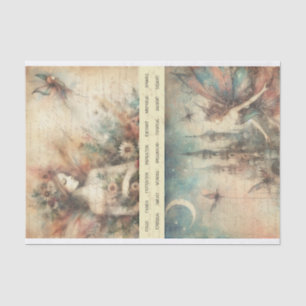 Mixed Media Artiest  Fairy Art Junk Journal Tissuepapier