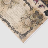 Mixed Media Artiest Junk Journal Dark Gothic Tissuepapier (Detail)