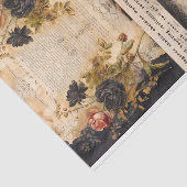 Mixed Media Artiest Junk Journal Dark Gothic Tissuepapier (Detail)