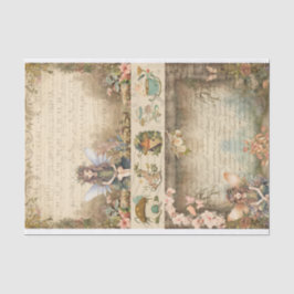 Mixed Media Artiest Junk Journal Fairy Collage Tissuepapier