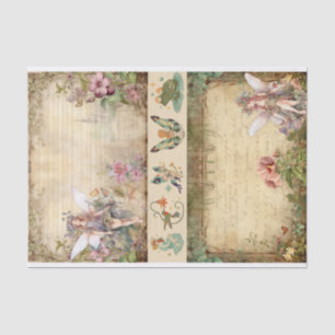 Mixed Media Artiest Junk Journal Fairy Collage Tissuepapier