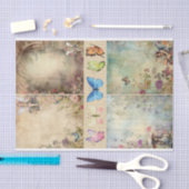 Mixed Media Artiest Junk Journal Fairy Collage Tissuepapier (Craft)