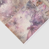 Mixed Media Artiest Paarse Fairy Art Junk Journal Tissuepapier (Detail)