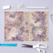 Mixed Media Artiest Paarse Fairy Art Junk Journal Tissuepapier (Craft)