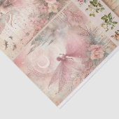 Mixed Media Artiest Pink Junk Journal Fairy Collag Tissuepapier (Detail)