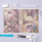 Mixed Media Artiest Purpe Fairy Art Junk Journal Tissuepapier (Craft)