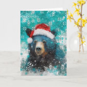 Mixed Media Beer Afdrukken Vakantie Kaart AP458B1 (Gele Bloem)