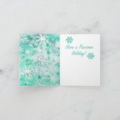 Mixed Media Bunny Print Kerst Kaart AP453B1 (Binnen)