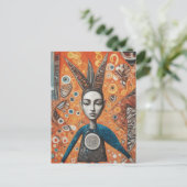 Mixed Media Collage AI Briefkaart (Staand voorkant)