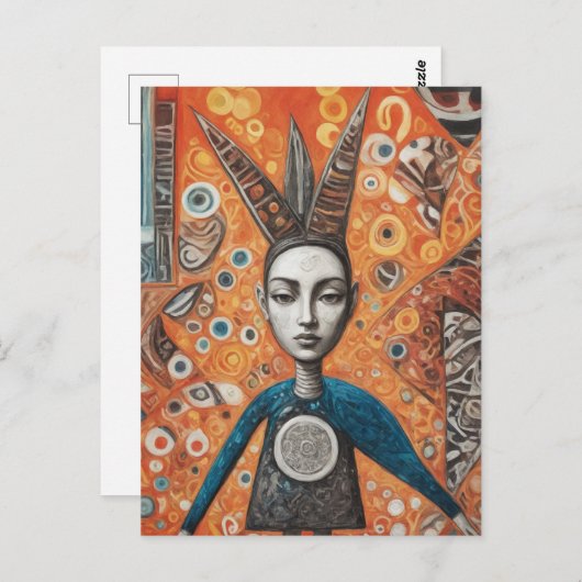 Mixed Media Collage AI Briefkaart (Voorkant / Achterkant)