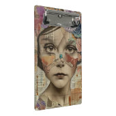 Mixed Media Collage Portret Kunst (10) Mini Klembord (Schuin)