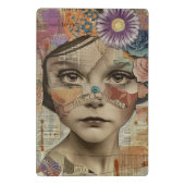 Mixed Media Collage Portret Kunst (10) Mini Klembord (Achterkant)
