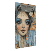 Mixed Media Collage Portret Kunst (12) Mini Klembord (Schuin)