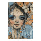 Mixed Media Collage Portret Kunst (12) Mini Klembord (Achterkant)