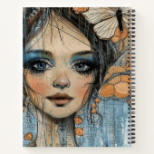 Mixed Media Collage Portret Kunst (12) Notitieboek (Achterkant)