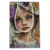 Mixed Media Collage Portret Kunst (1) Medium Cadeauzakje (Voorkant)