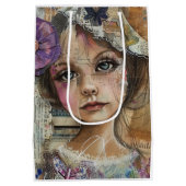 Mixed Media Collage Portret Kunst (1) Medium Cadeauzakje (Achterkant)