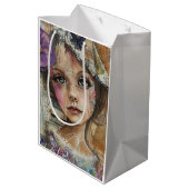 Mixed Media Collage Portret Kunst (1) Medium Cadeauzakje (Achterkant Gekanteld)
