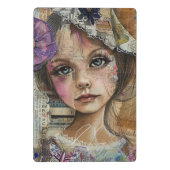 Mixed Media Collage Portret Kunst (1) Mini Klembord (Achterkant)