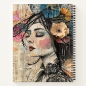 Mixed Media Collage Portret Kunst (2) Notitieboek (Achterkant)