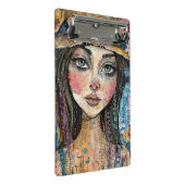 Mixed Media Collage Portret Kunst (3) Mini Klembord (Schuin)