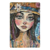 Mixed Media Collage Portret Kunst (3) Mini Klembord (Achterkant)