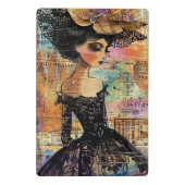 Mixed Media Collage Portret Kunst (4) Mini Klembord (Achterkant)