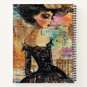 Mixed Media Collage Portret Kunst (4) Notitieboek (Achterkant)