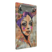 Mixed Media Collage Portret Kunst (5) Mini Klembord (Schuin)
