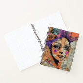 Mixed Media Collage Portret Kunst (5) Notitieboek (Binnen)