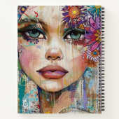 Mixed Media Collage Portret Kunst (6) Notitieboek (Achterkant)