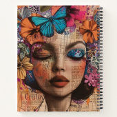 Mixed Media Collage Portret Kunst (7) Notitieboek (Achterkant)