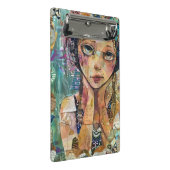 Mixed Media Collage Portret Kunst (8) Mini Klembord (Schuin)