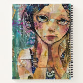 Mixed Media Collage Portret Kunst (8) Notitieboek (Achterkant)
