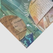 Mixed Media Collage Portret Kunst (8) Tissuepapier (Detail)