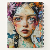 Mixed Media Collage Portret Kunst (9) Notitieboek (Achterkant)