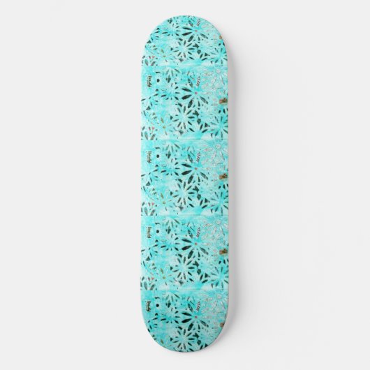 Mixed Media Daisy Art  Persoonlijk Skateboard (Voorkant)