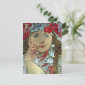 Mixed Media Dame Briefkaart (Staand voorkant)