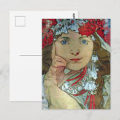 Mixed Media Dame Briefkaart (Voorkant / Achterkant)