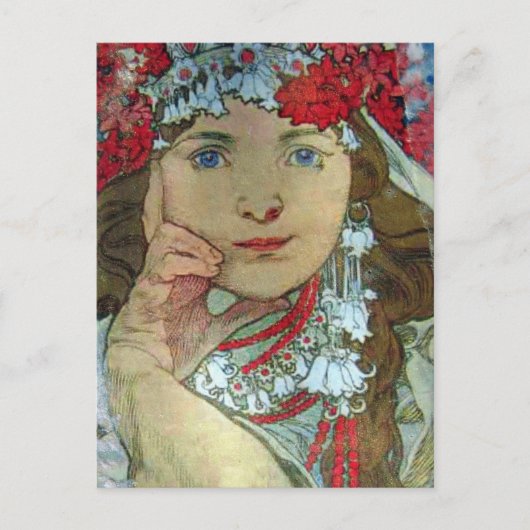 Mixed Media Dame Briefkaart (Voorkant)
