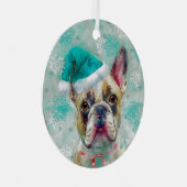 Mixed Media Dog Print Ornament AP443B1 (Voorkant Rechts)