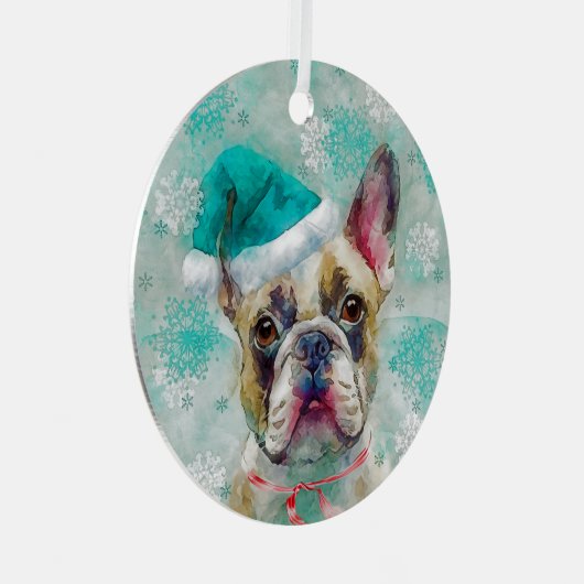 Mixed Media Dog Print Ornament AP443B1 (Voorkant Rechts)