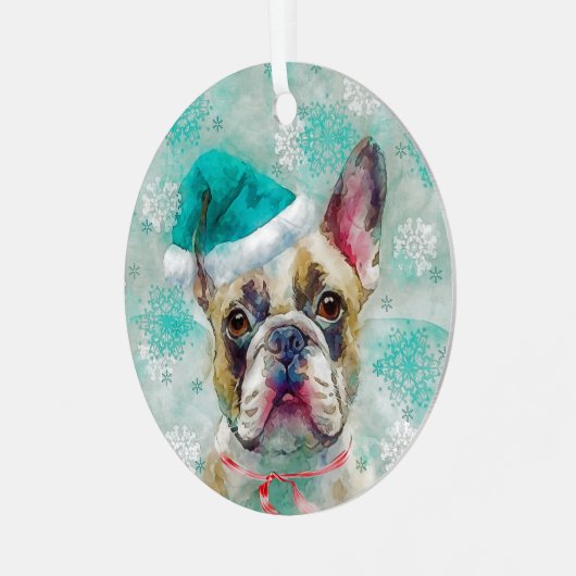 Mixed Media Dog Print Ornament AP443B1 (Voorkant links)