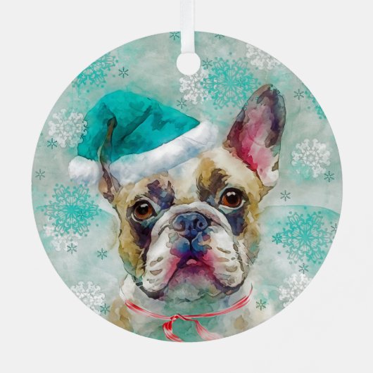 Mixed Media Dog Print Ornament AP443B1 (Achterkant)