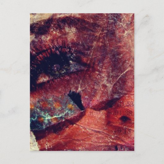 Mixed Media Face Abstract Briefkaart (Voorkant)