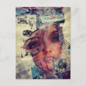 Mixed Media Fashion Tips Abstract Collage Briefkaart (Voorkant)