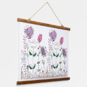 Mixed Media Floral  Hangend Wandkleed (Gebogen)