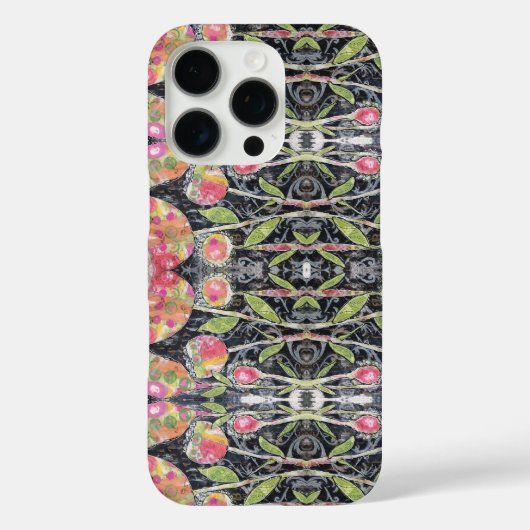 Mixed Media Flowers Abstract Case-Mate iPhone Case (Achterkant)